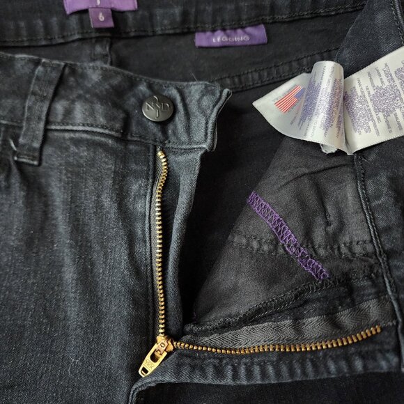 NYDJ Womens Legging Jeans Size 6 Black Denim Excellent condition - Picture 4 of 6